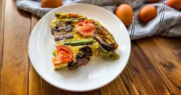 Asparagus And Mushroom Frittata With Tomato Coulis