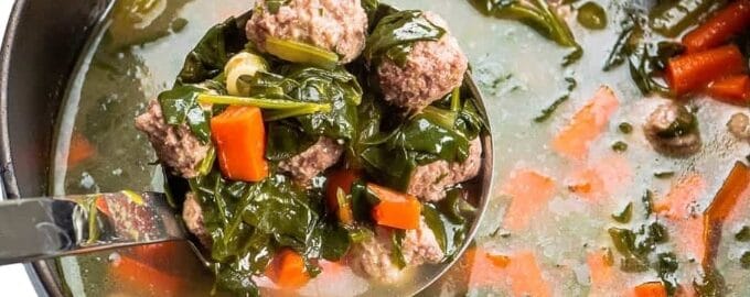 Italian wedding soup is a meal unto itself.