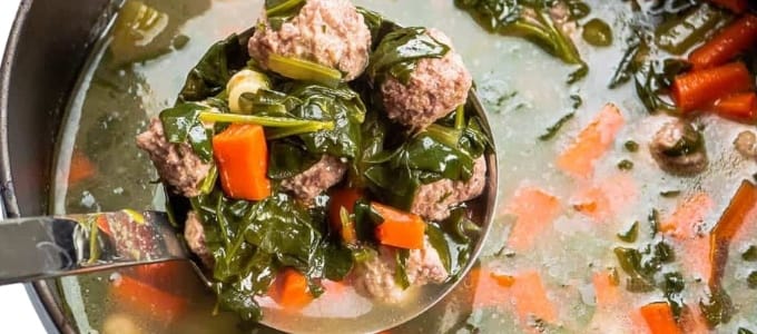 Italian wedding soup is a meal unto itself.