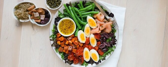 Avocado Smoked Salmon Salad with Dijon Honey Vinaigrette