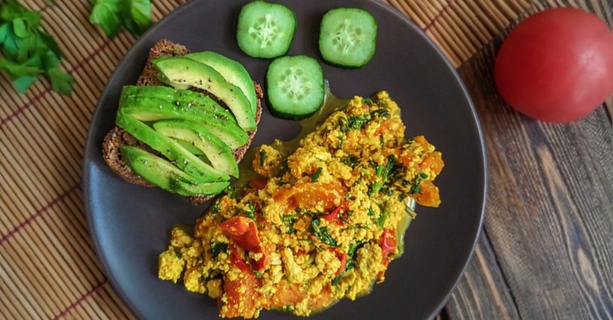 Heres our vegan Scrambled tofu take with a quick and easy