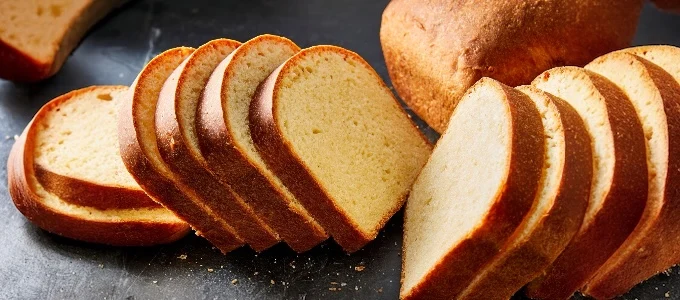 Slices of golden-brown bread with soft