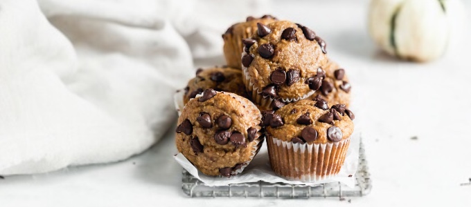 Peanut Butter Banana Protein Muffins