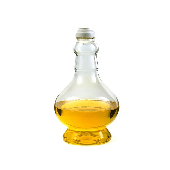Avocado oil in a glass bottle