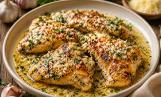 Garlic Butter Chicken with Parmesan and Herbs