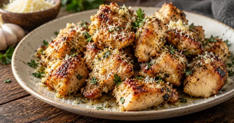 Garlic Parmesan Air Fryer Chicken Bites