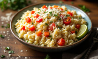 Ginger Lime Rice with Parmesan