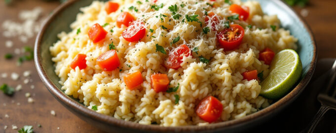 Ginger Lime Rice with Parmesan